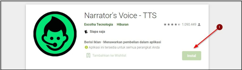 Aplikasi Narrators Voice Yang Sudah Diunduh Sejuta Kali Untuk Buat Suara Google