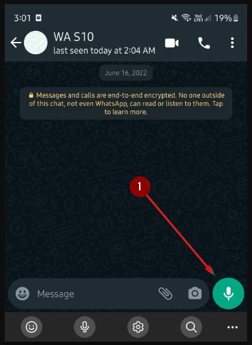 Tombol Voice Note Whatsapp Versi Terbaru