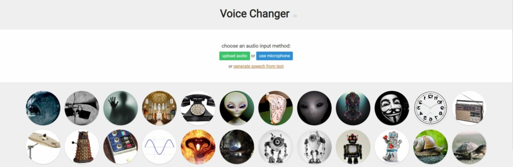 3 Pilihan Di Voice Changer Upload Audio Rekam Dan Konversi Text To Speech
