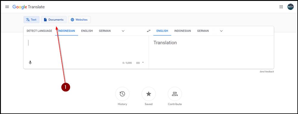 Pilih Menu Documents Untuk Translate Pdf Di Google Translate