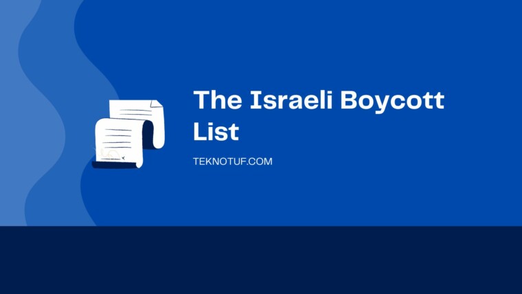 Cover The Israeli Boycott List
