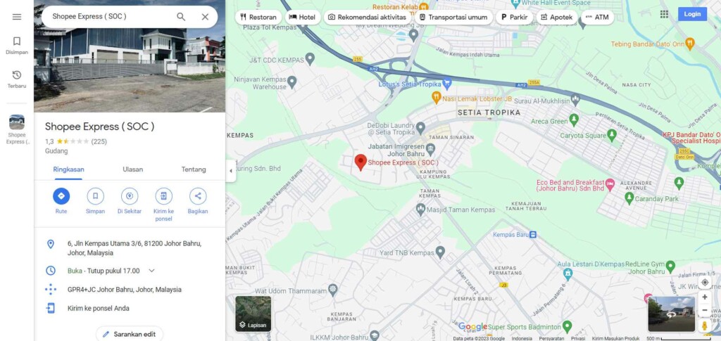 Kempas Hub Shopee On Google Maps