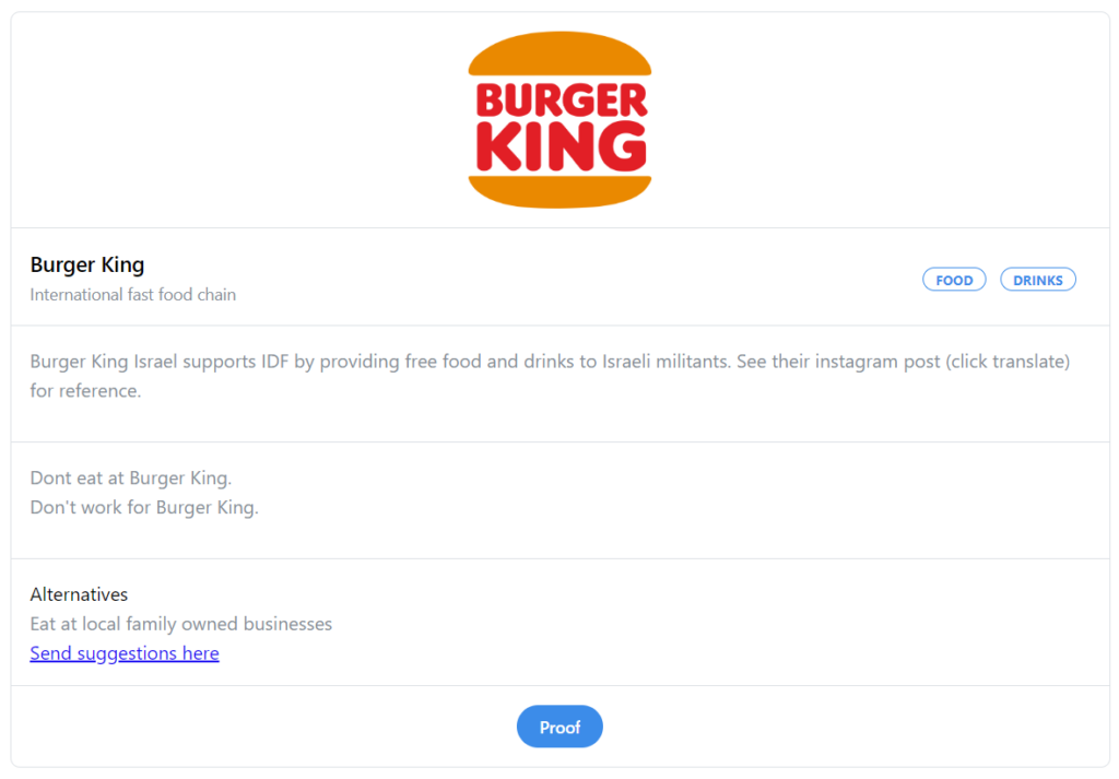 Boycott Burger King