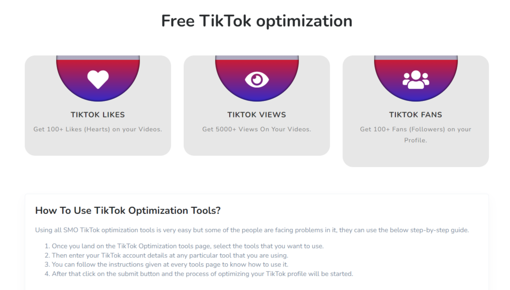 Allsmo' Free Tiktok Optimization